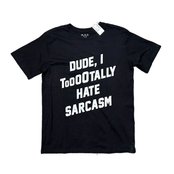 Place Other - The Children’s Place Black Sarcasm Graphic Tee